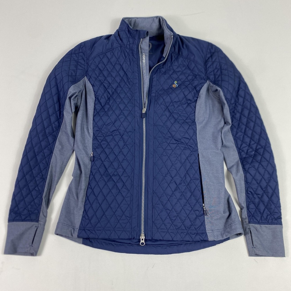 Zero‎ Restriction Jacket Womens Small Blue Quilted Hybrid Primaloft Streamsong